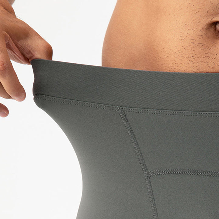 Buddha Stones Leggings für Herren, hohe Taille, elastisch, schnelltrocknend, atmungsaktiv, für Fitnessstudio und Sport
