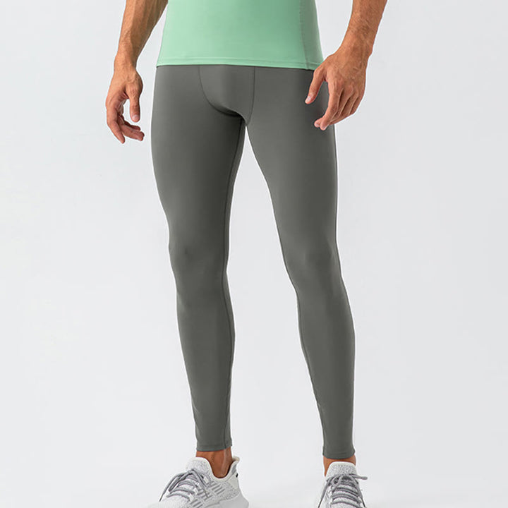 Buddha Stones Leggings für Herren, hohe Taille, elastisch, schnelltrocknend, atmungsaktiv, für Fitnessstudio und Sport