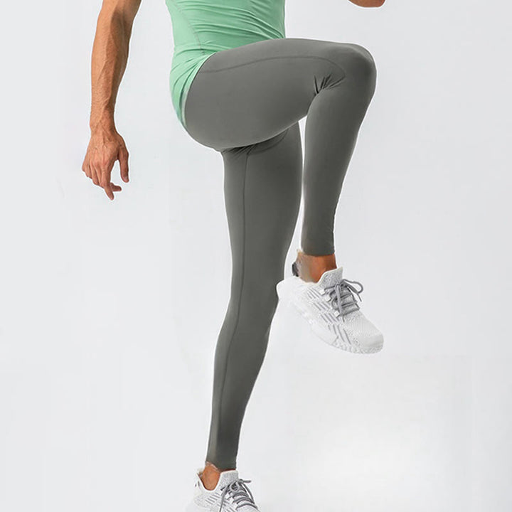 Buddha Stones Leggings für Herren, hohe Taille, elastisch, schnelltrocknend, atmungsaktiv, für Fitnessstudio und Sport