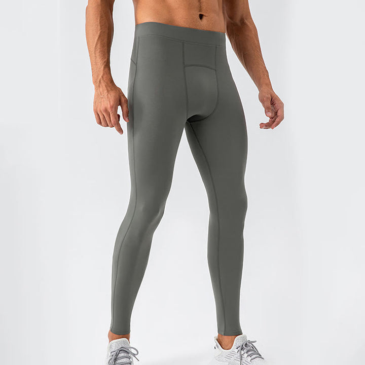 Buddha Stones Leggings für Herren, hohe Taille, elastisch, schnelltrocknend, atmungsaktiv, für Fitnessstudio und Sport