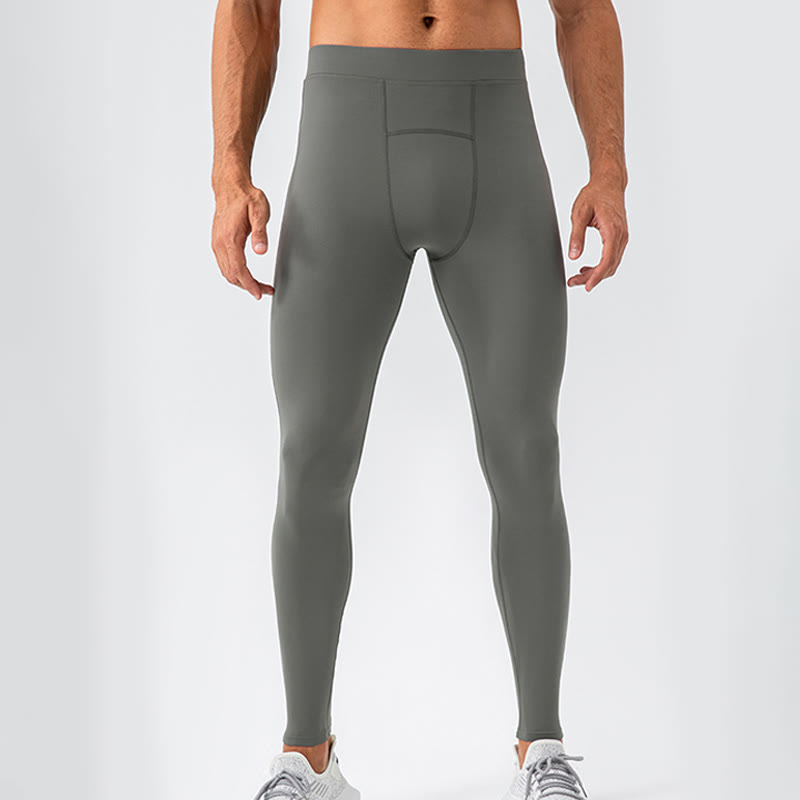 Buddha Stones Leggings für Herren, hohe Taille, elastisch, schnelltrocknend, atmungsaktiv, für Fitnessstudio und Sport - image 1
