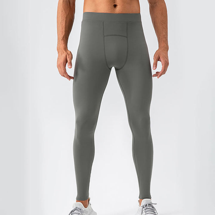 Buddha Stones Leggings für Herren, hohe Taille, elastisch, schnelltrocknend, atmungsaktiv, für Fitnessstudio und Sport - image 1