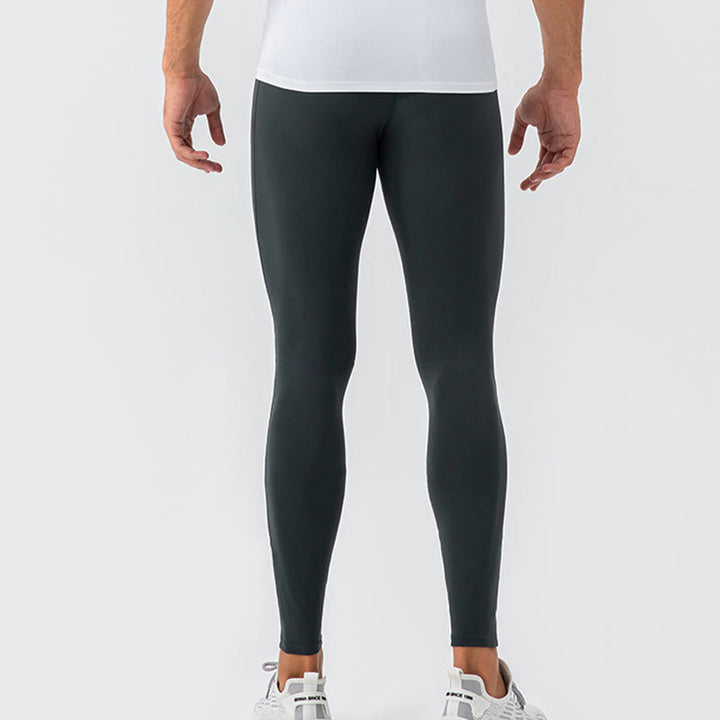 Buddha Stones Leggings für Herren, hohe Taille, elastisch, schnelltrocknend, atmungsaktiv, für Fitnessstudio und Sport