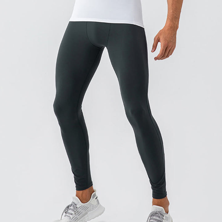 Buddha Stones Leggings für Herren, hohe Taille, elastisch, schnelltrocknend, atmungsaktiv, für Fitnessstudio und Sport