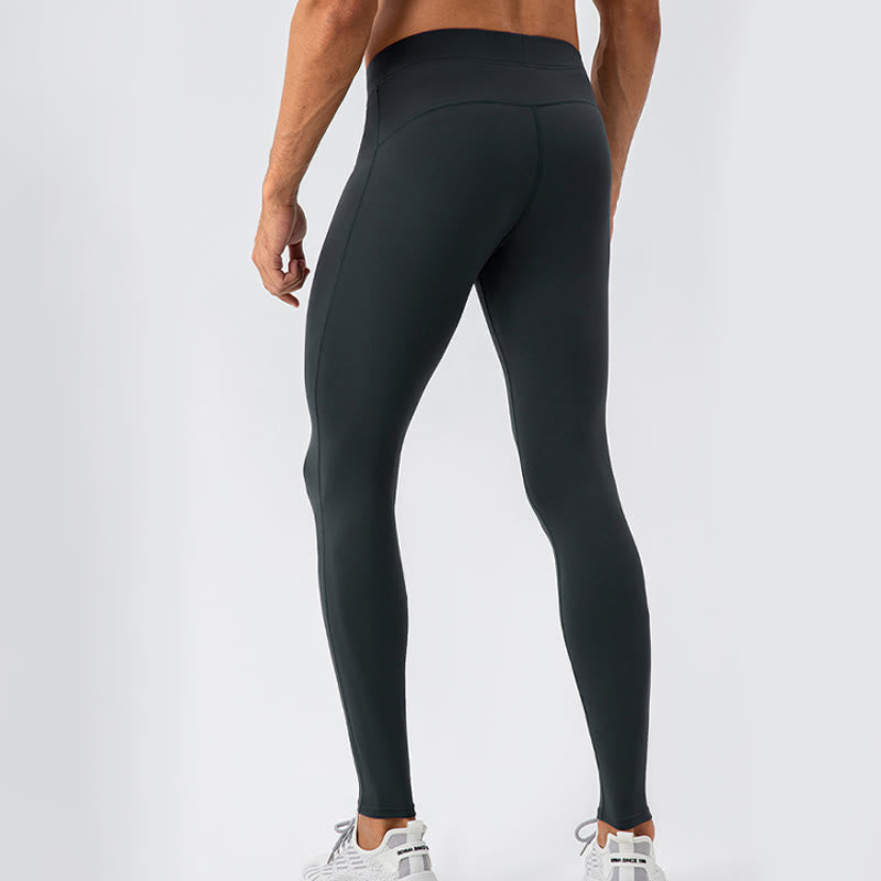 Buddha Stones Leggings für Herren, hohe Taille, elastisch, schnelltrocknend, atmungsaktiv, für Fitnessstudio und Sport - image 21