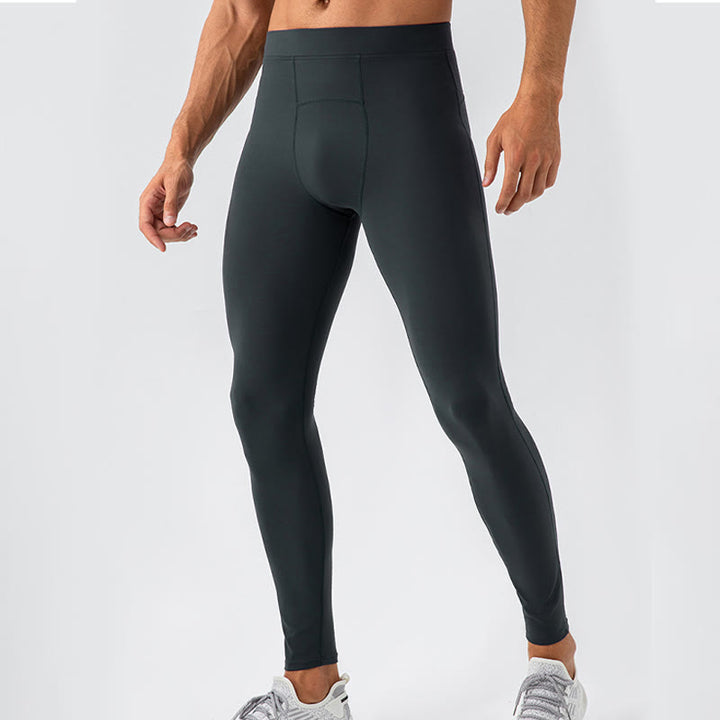 Buddha Stones Leggings für Herren, hohe Taille, elastisch, schnelltrocknend, atmungsaktiv, für Fitnessstudio und Sport