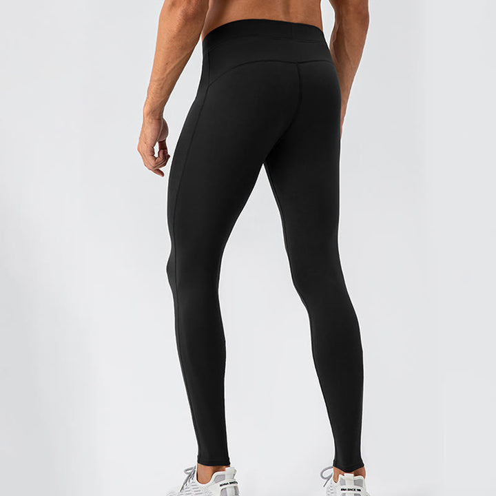 Buddha Stones Leggings für Herren, hohe Taille, elastisch, schnelltrocknend, atmungsaktiv, für Fitnessstudio und Sport