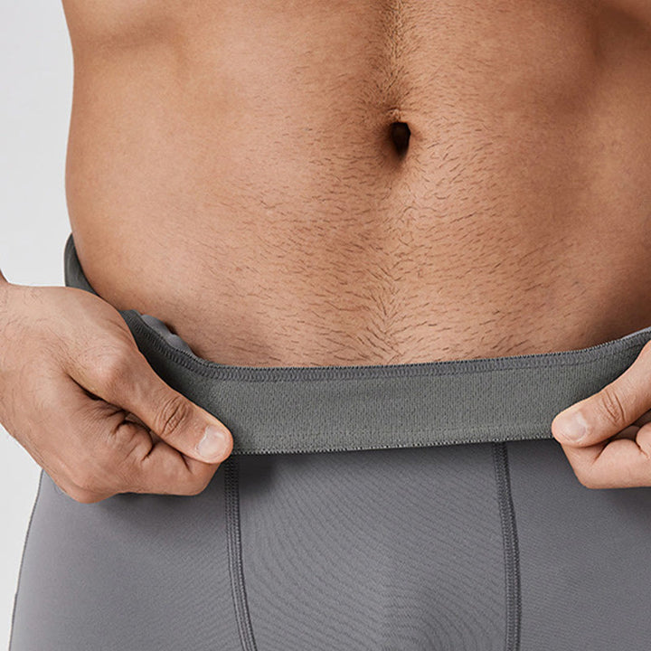 Buddha Stones - Einfarbige, hohe Taille, elastische, atmungsaktive Sport-Leggings für Herren mit Reißverschlusstasche auf der Rückseite