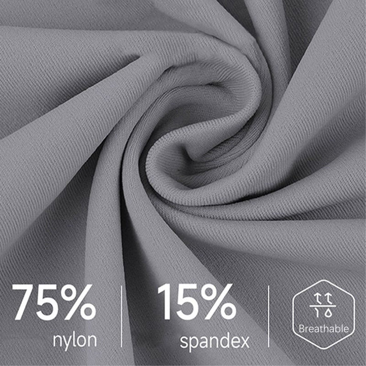 Buddha Stones - Einfarbige, hohe Taille, elastische, atmungsaktive Sport-Leggings für Herren mit Reißverschlusstasche auf der Rückseite - image 5