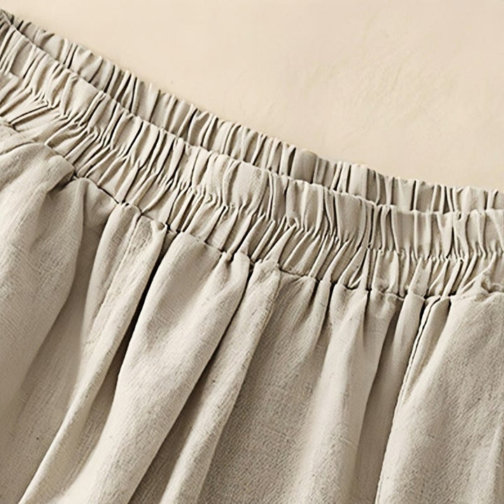 Buddha Stones Lässige Stickerei Patchwork Stoff 7-8 Länge Cropped Pants Damen Baumwolle Haremshose mit Taschen - image 14