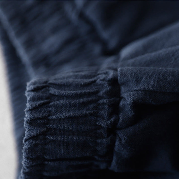 Buddha Stones Lässige, einfarbige Haremshose aus Baumwollleinen für Damen in Länge 7–8 mit Taschen - image 22