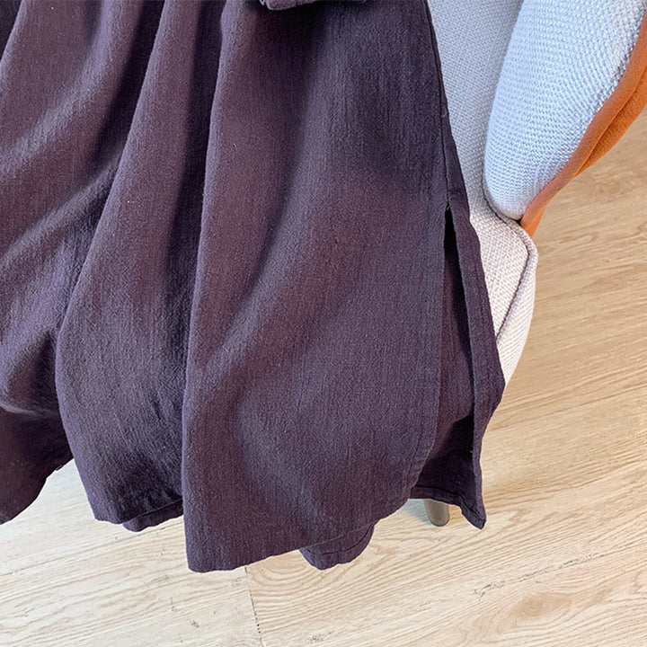 Buddha Stones Casual Damen Langarmshirt mit Stehkragen und Froschknopfleiste - image 9