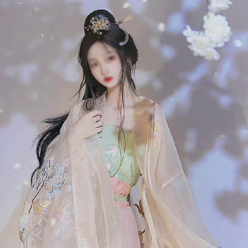 Haarspange mit Blumen- und Blattquaste im Retro-Stil von Buddha Stones