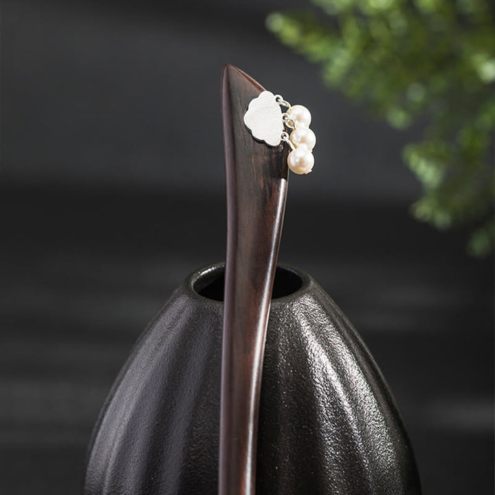 Buddha Stones 925 Sterling Silber Ebenholz Cloud Power Haarnadel - image 4