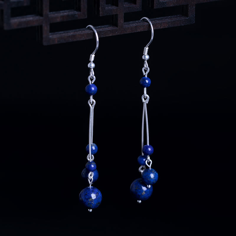 Buddha Stones aus 925er Sterlingsilber mit Lapislazuli-Perlen - 925 Sterlingsilber - image 0