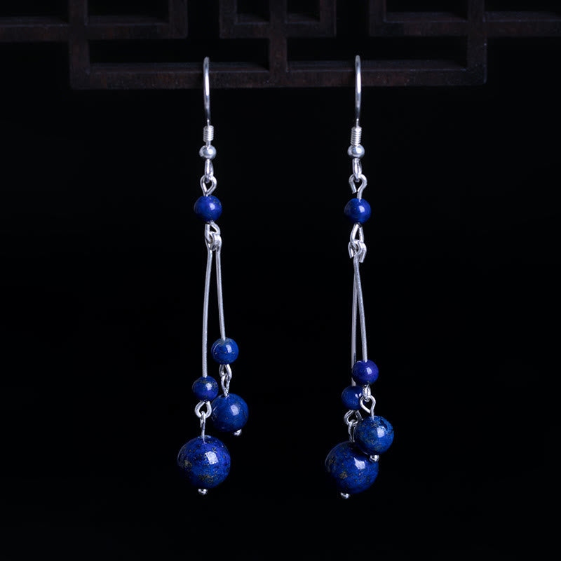 Buddha Stones aus 925er Sterlingsilber mit Lapislazuli-Perlen - image 2