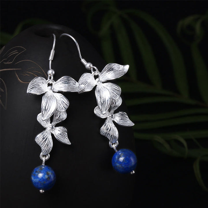 Buddha Stones aus 925er Sterlingsilber mit Lapislazuli-Motiv im Ethno-Stil - 925 Sterlingsilber - image 0