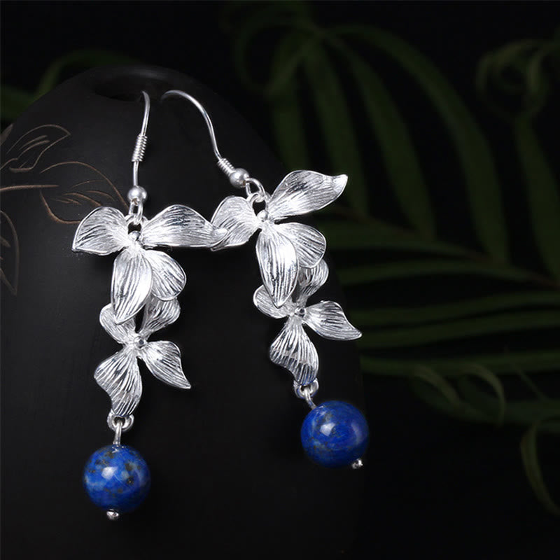 Buddha Stones aus 925er Sterlingsilber mit Lapislazuli-Motiv im Ethno-Stil - 925 Sterlingsilber - image 0