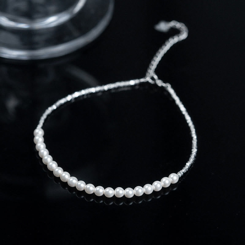 Buddha Stones 925 Sterling Silber Perlen Schutz Fußkettchen