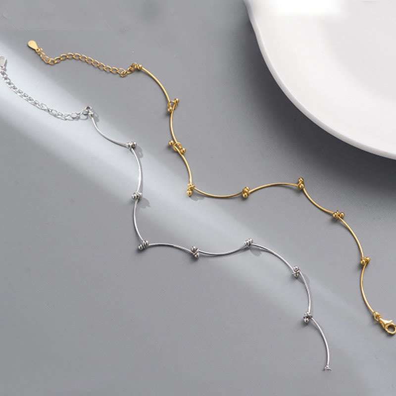 Fußkettchen mit Buddha Stones, 925er Sterlingsilber, einfache Wellenform, Schutz - image 9