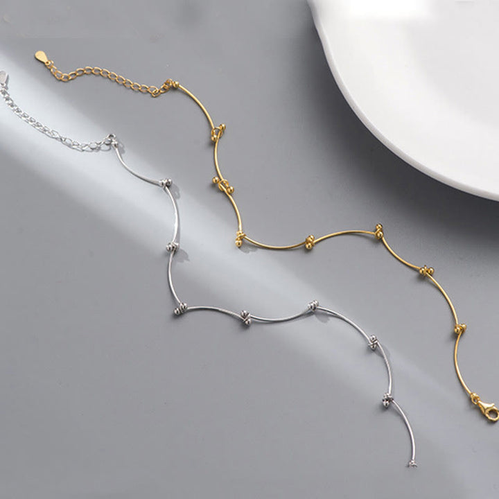 Fußkettchen mit Buddha Stones, 925er Sterlingsilber, einfache Wellenform, Schutz - image 9