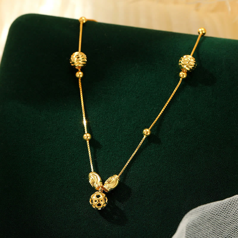 Buddha Stones 925 Sterling Silber Einfaches Glöckchen Perlensegen Fußkettchen - image 8