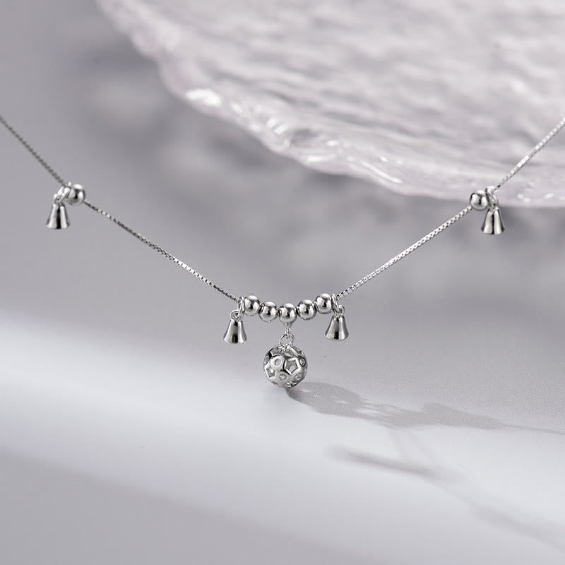 Buddha Stones 925 Sterling Silber Antike Glocke Schutz Fußkettchen
