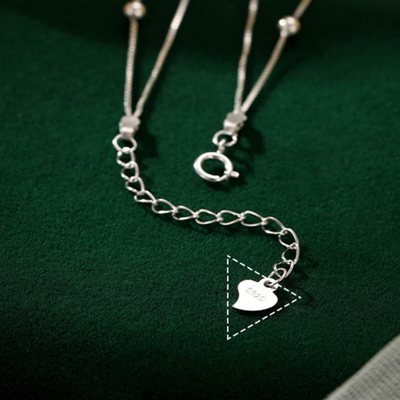 Buddha Stones Fußkettchen aus 925er Sterlingsilber mit Ginkgoblatt, doppellagig, Schutz - image 7