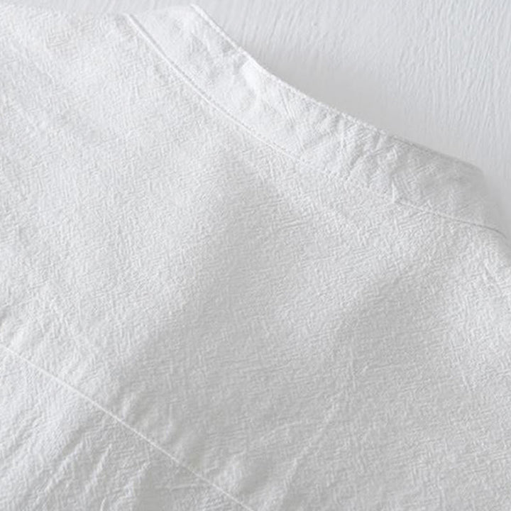 Buddha Stones Froschknopf Mandarin Kragen Stickerei Baumwolle Leinen Kurzarm Herrenhemd - image 16