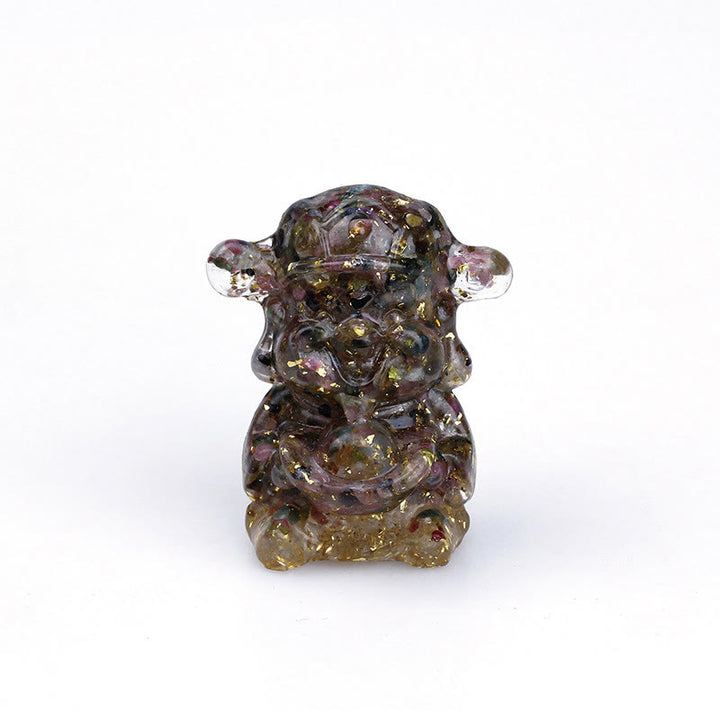 Buddha Stones, Gott des Reichtums, Amethyst, Kristallharz, Energie, Glück, Heimdekoration - Turmalin 5,6 x 4,7 x 3,5 cm - image 12