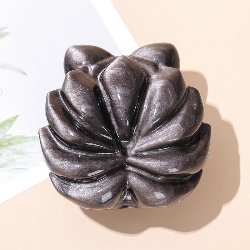 Buddha Stones, natürlicher Silberglanz, Obsidian, neunschwänziger Fuchs, Schutz, Heimdekoration - image 2