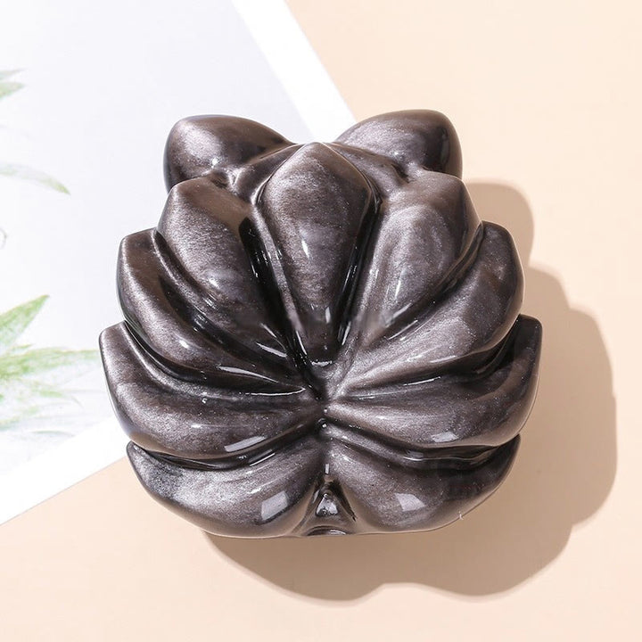 Buddha Stones, natürlicher Silberglanz, Obsidian, neunschwänziger Fuchs, Schutz, Heimdekoration - image 2