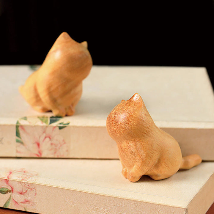 Buddha Stones, kleine Katze, Sandelholz, Schutz, Heimdekoration (zufällige Art) - image 4