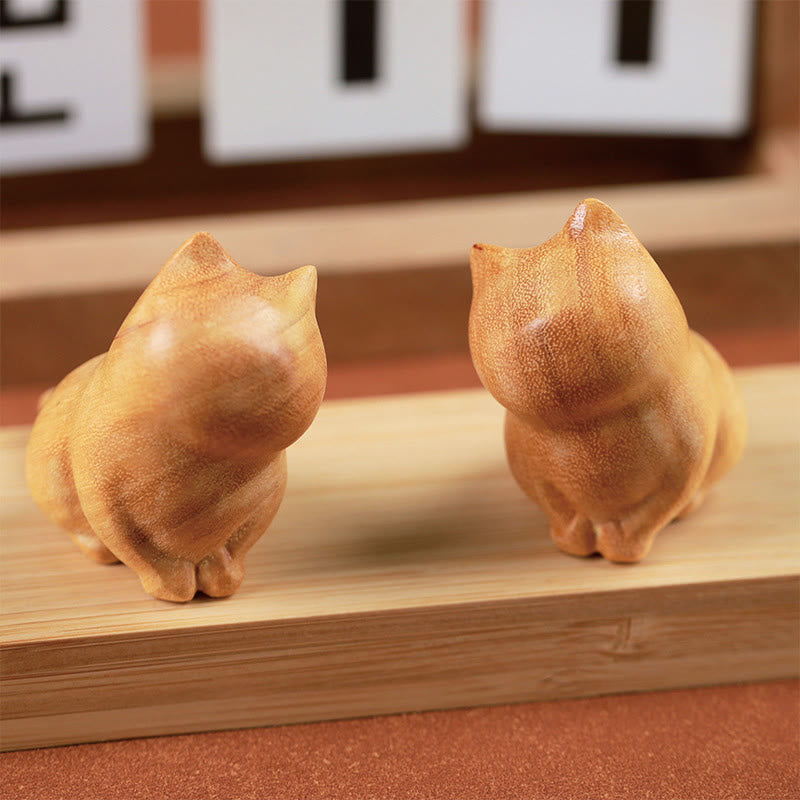 Buddha Stones, kleine Katze, Sandelholz, Schutz, Heimdekoration (zufällige Art) - image 4