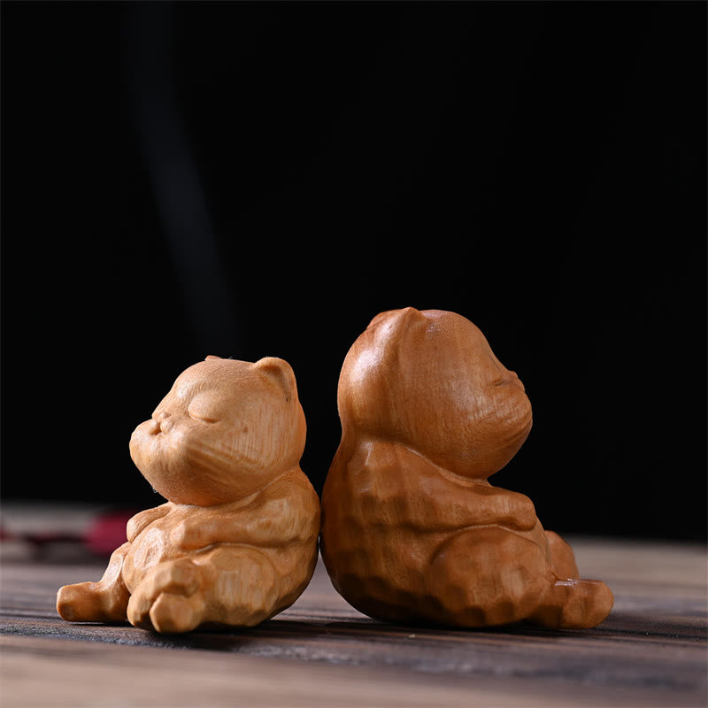 Buddha Stones, Mini, süße sitzende Katze, Sandelholz, Schutz, Heimdekoration - image 7