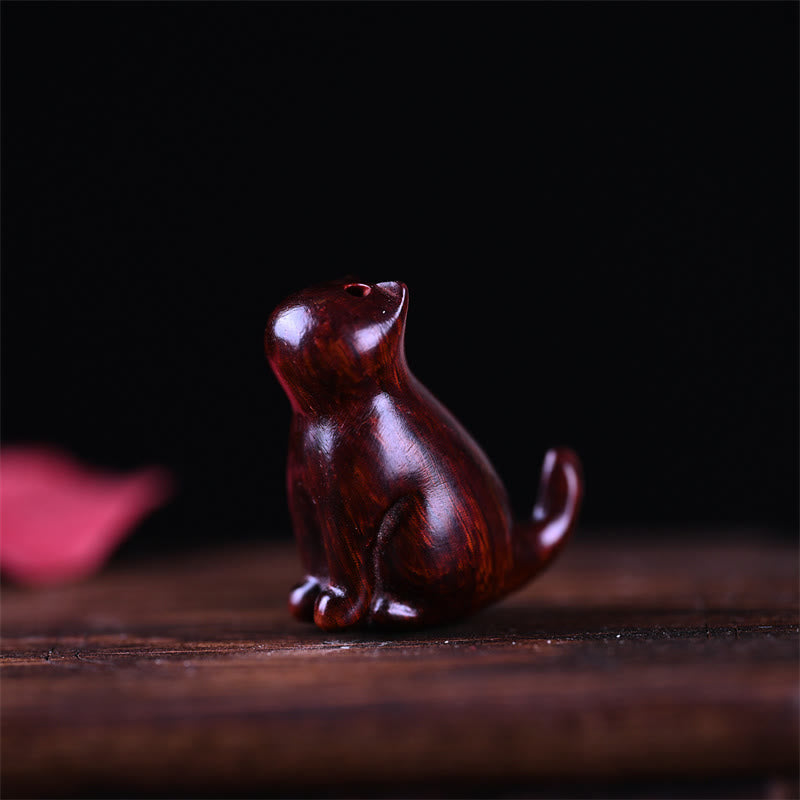 Buddha Stones, kleines Blatt, rotes Sandelholz, Ebenholz, Sandelholz, grünes Sandelholz, Glücksbringer, Mini-Katze, Hirsch, beruhigend, Telefon, hängende Dekoration - image 7