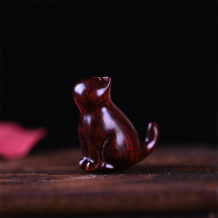 Buddha Stones, kleines Blatt, rotes Sandelholz, Ebenholz, Sandelholz, grünes Sandelholz, Glücksbringer, Mini-Katze, Hirsch, beruhigend, Telefon, hängende Dekoration - image 7