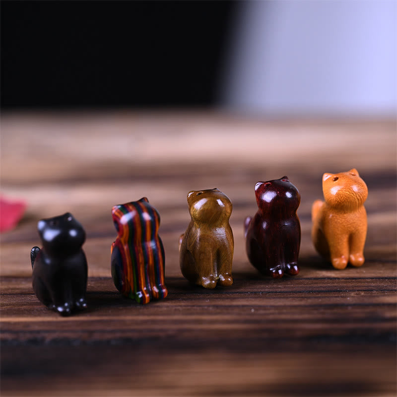 Buddha Stones, kleines Blatt, rotes Sandelholz, Ebenholz, Sandelholz, grünes Sandelholz, Glücksbringer, Mini-Katze, Hirsch, beruhigend, Telefon, hängende Dekoration - image 3