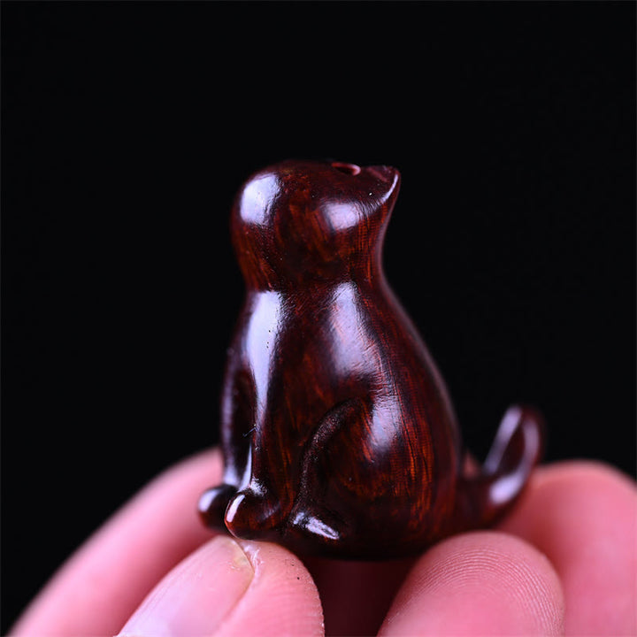 Buddha Stones, kleines Blatt, rotes Sandelholz, Ebenholz, Sandelholz, grünes Sandelholz, Glücksbringer, Mini-Katze, Hirsch, beruhigend, Telefon, hängende Dekoration - image 8