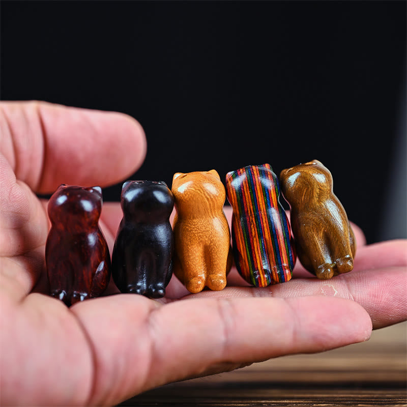 Buddha Stones, kleines Blatt, rotes Sandelholz, Ebenholz, Sandelholz, grünes Sandelholz, Glücksbringer, Mini-Katze, Hirsch, beruhigend, Telefon, hängende Dekoration - image 6