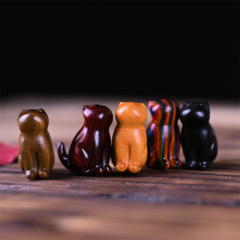 Buddha Stones, kleines Blatt, rotes Sandelholz, Ebenholz, Sandelholz, grünes Sandelholz, Glücksbringer, Mini-Katze, Hirsch, beruhigend, Telefon, hängende Dekoration - image 1