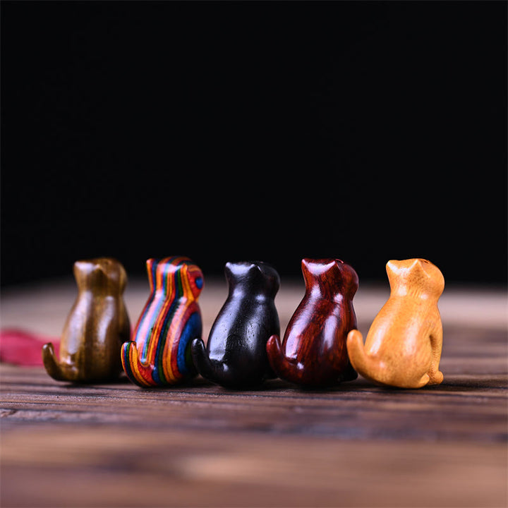 Buddha Stones, kleines Blatt, rotes Sandelholz, Ebenholz, Sandelholz, grünes Sandelholz, Glücksbringer, Mini-Katze, Hirsch, beruhigend, Telefon, hängende Dekoration - image 5
