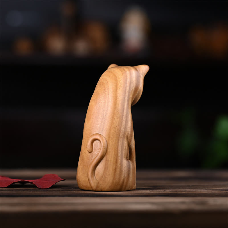 Buddha Stones, kleine Katze, Maus, grünes Sandelholz, afrikanisches rotes Rosenholz, Frieden, Heimdekoration - image 10