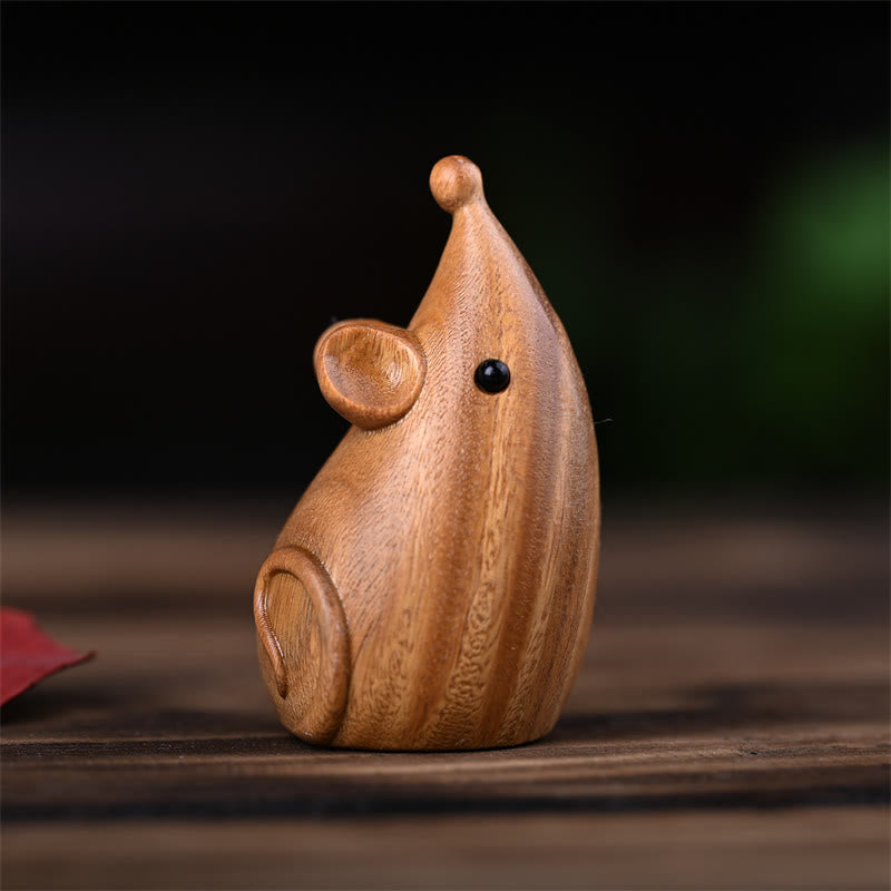 Buddha Stones, kleine Katze, Maus, grünes Sandelholz, afrikanisches rotes Rosenholz, Frieden, Heimdekoration - image 15