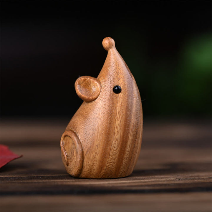 Buddha Stones, kleine Katze, Maus, grünes Sandelholz, afrikanisches rotes Rosenholz, Frieden, Heimdekoration - image 15