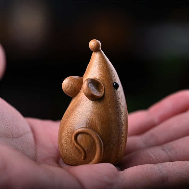 Buddha Stones, kleine Katze, Maus, grünes Sandelholz, afrikanisches rotes Rosenholz, Frieden, Heimdekoration - image 18