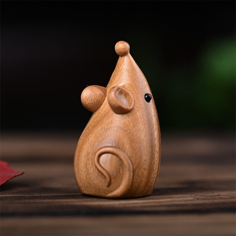 Buddha Stones, kleine Katze, Maus, grünes Sandelholz, afrikanisches rotes Rosenholz, Frieden, Heimdekoration - image 22