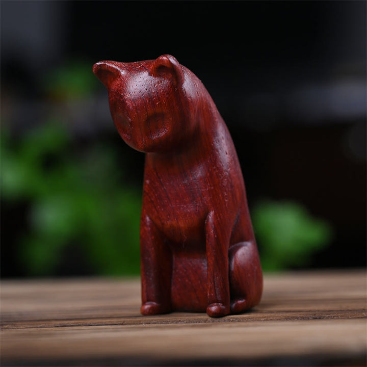 Buddha Stones, kleine Katze, Maus, grünes Sandelholz, afrikanisches rotes Rosenholz, Frieden, Heimdekoration - image 27