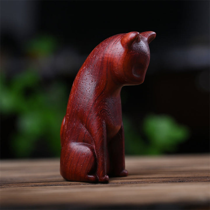 Buddha Stones, kleine Katze, Maus, grünes Sandelholz, afrikanisches rotes Rosenholz, Frieden, Heimdekoration - image 26