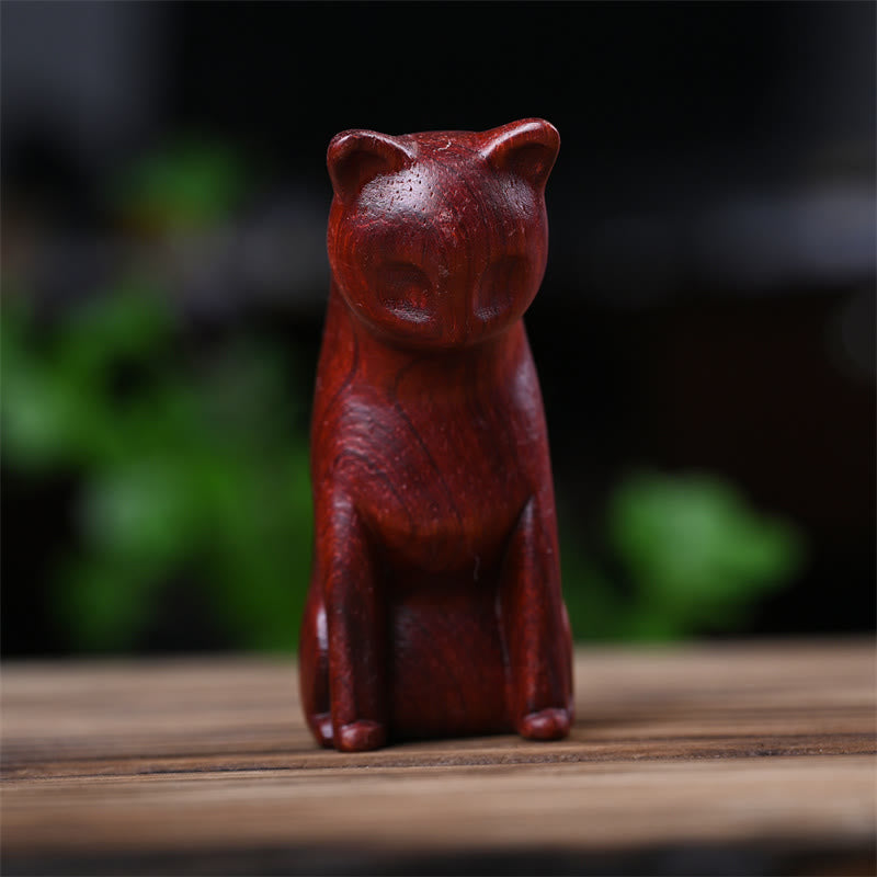 Buddha Stones, kleine Katze, Maus, grünes Sandelholz, afrikanisches rotes Rosenholz, Frieden, Heimdekoration - image 28